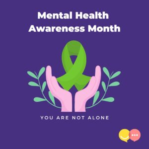 Mental Health Awareness Month green ribbon